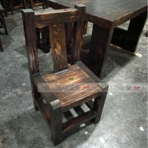 碳烧烤木餐桌椅系列-TSMCY07