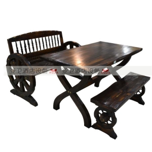 碳烧烤木餐桌椅系列-TSMCY33