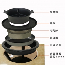 亚卫新款590上排烟烤涮一体炉